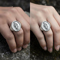 Load image into Gallery viewer, Saint Paul Ring – Sterling Silver Christian Signet Featuring Apostle Paul Icon