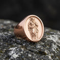 Load image into Gallery viewer, Saint Paul Ring – Sterling Silver Christian Signet Featuring Apostle Paul Icon
