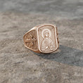 Load image into Gallery viewer, Saint Anastasia Ring – Sterling Silver Orthodox Icon Signet of St. Anastasia the Healer
