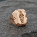 Load image into Gallery viewer, Saint Paul Ring – Sterling Silver Christian Signet Featuring Apostle Paul Icon