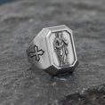 Load image into Gallery viewer, Saint Paul Ring – Sterling Silver Christian Signet Featuring Apostle Paul Icon