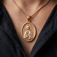 Load image into Gallery viewer, Oval Saint Anastasia Pendant – Sterling Silver Engravable Orthodox Christian Medal
