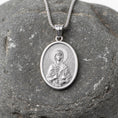 Load image into Gallery viewer, Oval Saint Anastasia Pendant – Sterling Silver Engravable Orthodox Christian Medal