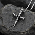 Load image into Gallery viewer, Crucifixion Nail Cross Pendant