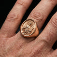 Load image into Gallery viewer, Saint Cecilia Signet Ring Silver – Patron Saint of Music Catholic Jewelry Gift