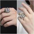 Load image into Gallery viewer, Saint Cecilia Ring – Sterling Silver Christian Signet of the Patron Saint of Music