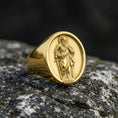 Load image into Gallery viewer, Saint Paul Ring – Sterling Silver Christian Signet Featuring Apostle Paul Icon