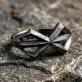 Load image into Gallery viewer, Silver Brand of Sacrifice Sigil Ring – Adjustable Dark Fantasy Band for Men, Gothic Jewelry Gift for him