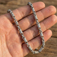 Load image into Gallery viewer, Braided Norse Chain Necklace – Sterling Silver Viking Knot Link Chain
