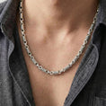 Load image into Gallery viewer, Braided Norse Chain Necklace – Sterling Silver Viking Knot Link Chain