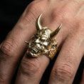 Load image into Gallery viewer, Oni Demon Mask Ring