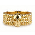 Load image into Gallery viewer, Mini Skull Bead Band Ring