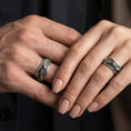 Load image into Gallery viewer, Rotating Dragon & Carp Band Ring