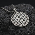 Load image into Gallery viewer, Templar Knight Protecting Children Pendant, Sterling Silver Medieval Guardian Necklace, Father's Day Gift