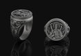 Bild in Galerie-Betrachter laden, Saint Michael Ring Oxidized Finish