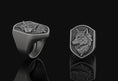 Load image into Gallery viewer, Wolf Ring Oxidized Finish