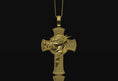 Load image into Gallery viewer, Crucifix Pendant Gold Finish
