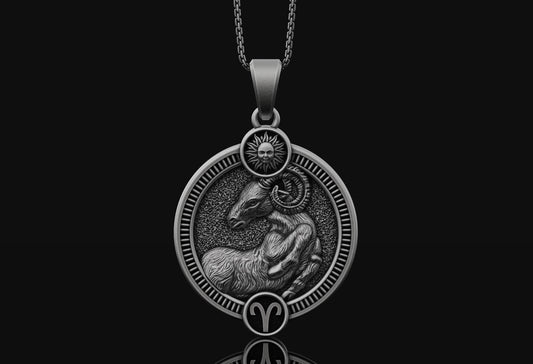Aries Pendant Oxidized Finish
