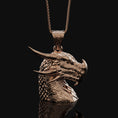Load image into Gallery viewer, Dragon Charm Rose Gold Finish