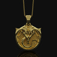 Load image into Gallery viewer, Dragon Pendant Gold Finish