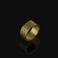 Load image into Gallery viewer, Floral Band - Engravable Gold Finish