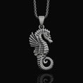 Load image into Gallery viewer, Handmade Silver Seahorse