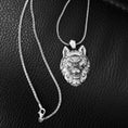 Load image into Gallery viewer, Polygonal Wolf Necklace