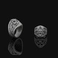 Bild in Galerie-Betrachter laden, Masonic Skull Ring Oxidized Finish