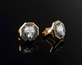 Load image into Gallery viewer, Silver Bear Cufflinks, Rose gold
