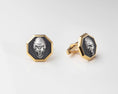 Load image into Gallery viewer, Silver Gorilla Cufflinks, Rose gold