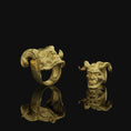 Load image into Gallery viewer, Silver Wooden Skull Ring,