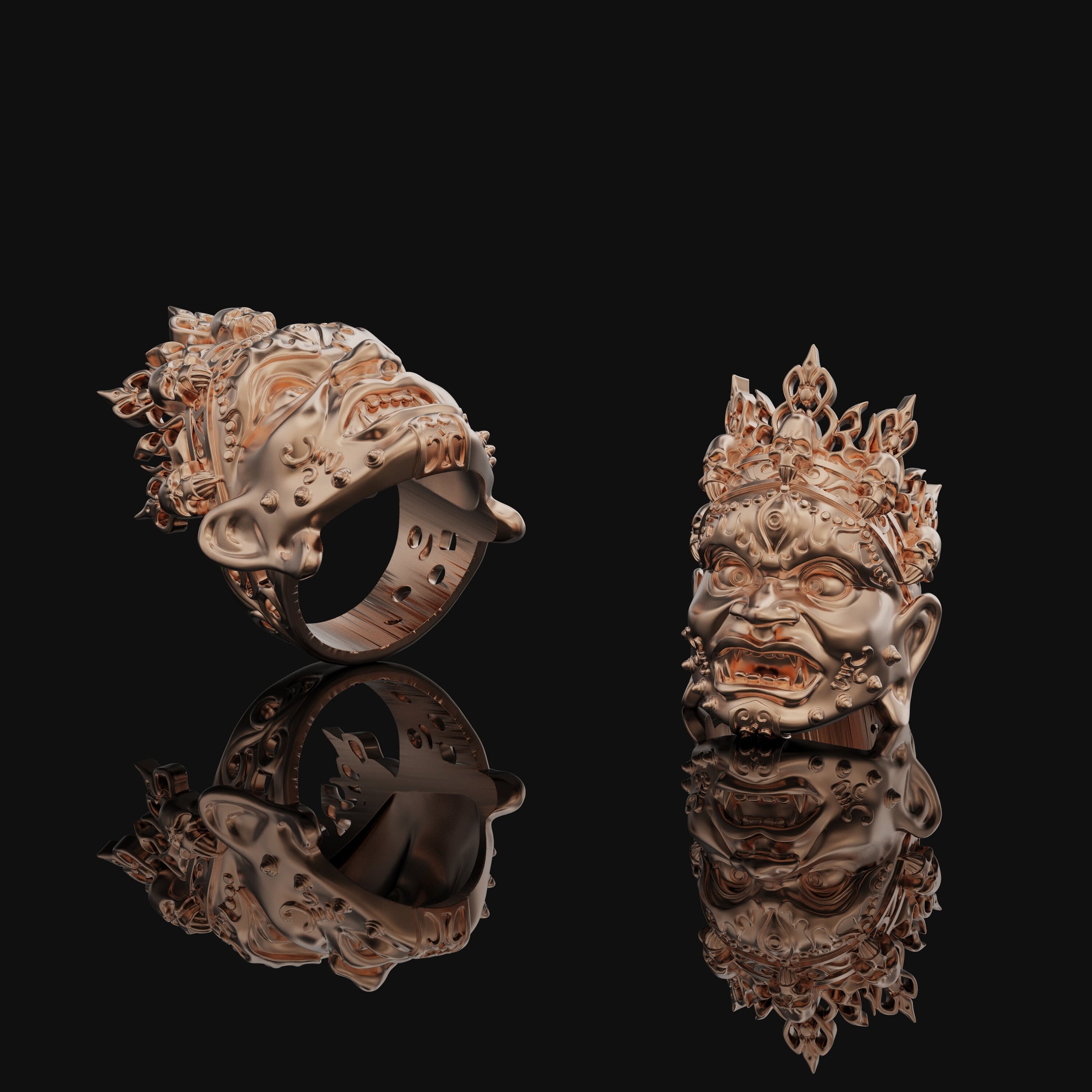 Silver Yama Ring, God of