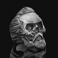Bild in Galerie-Betrachter laden, Skull Skeleton Bones Ring Oxidized Finish
