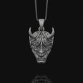 Bild in Galerie-Betrachter laden, Oni Mask Handmade Charm Oxidized Finish