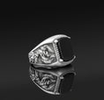 Load image into Gallery viewer, Silver Phoenix Ring, Onyx Onyx