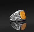 Load image into Gallery viewer, Swordfish Ring, Tiger's eye
