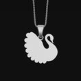Load image into Gallery viewer, Silver Swan Necklace,