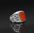 Load image into Gallery viewer, Silver Phoenix Ring, Onyx Carnelian