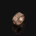 Load image into Gallery viewer, Intricated Tiger Band - Engravable Rose Gold Finish