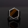 Load image into Gallery viewer, Hexagonal Gemstone Ring