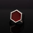 Load image into Gallery viewer, Hexagonal Gemstone Ring