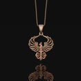 Bild in Galerie-Betrachter laden, Phoenix Necklace, Rose Gold Finish