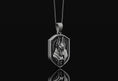 Load image into Gallery viewer, Anubis And Skull Pendant Necklace For Men In Silver Necklace