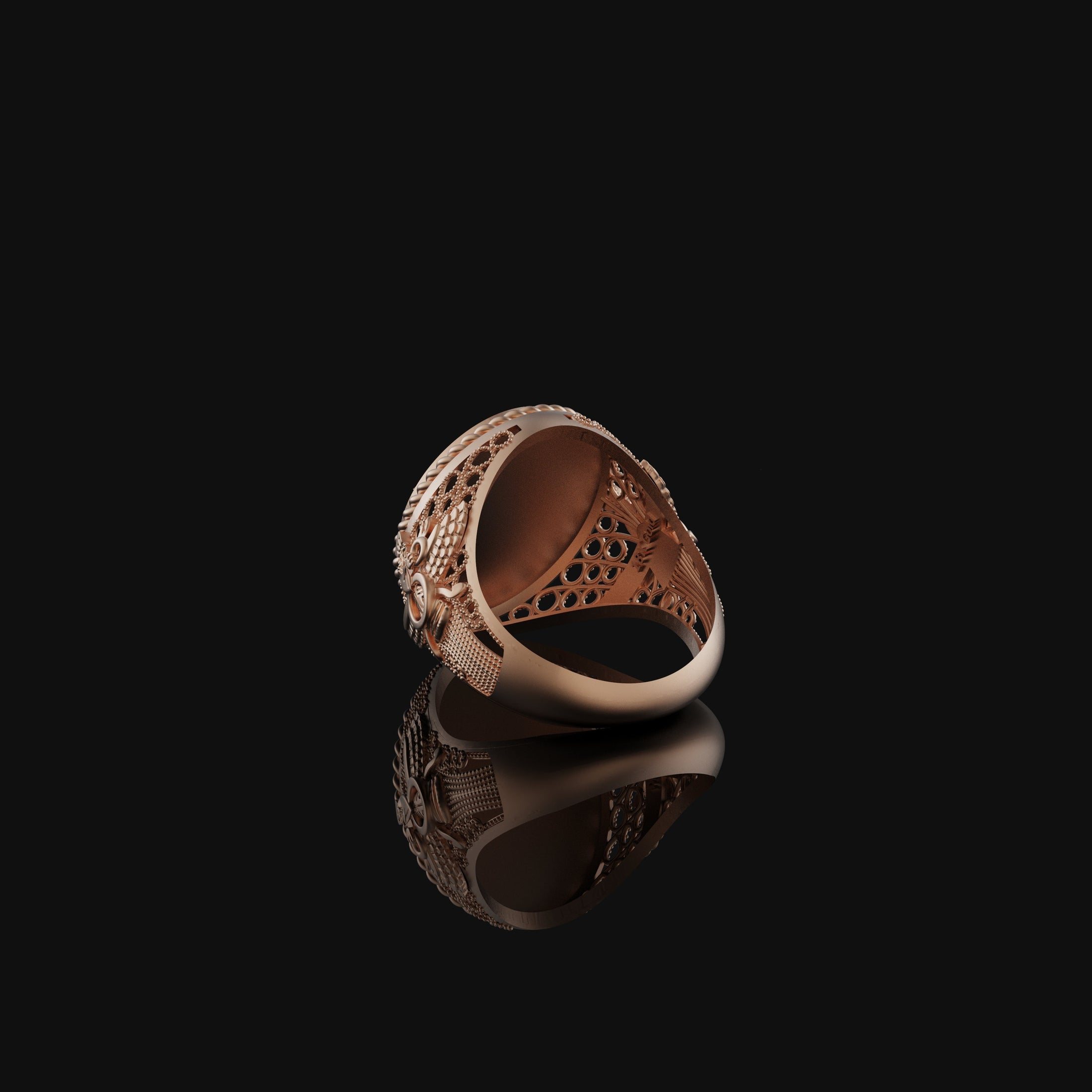 Lion Sun Ring, Farvahar Ring, Persian Symbol Ring, Heritage Gift, Zoroastrianism Jewelry, Persian Lion Ring, Silver Farvahar