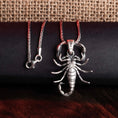 Load image into Gallery viewer, Scorpion Necklace, Scorpio Pendant, Zodiac Jewelry, Birth Sign Charm, Astrology Gift, Sting Pendant, Star Sign, October Gift, November Birth
