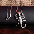 Load image into Gallery viewer, Scorpion Necklace, Scorpio Pendant, Zodiac Jewelry, Birth Sign Charm, Astrology Gift, Sting Pendant, Star Sign, October Gift, November Birth Oxidized Finish