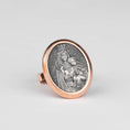Load image into Gallery viewer, Miraculous Medal Religious Cufflinks Rose Gold Frame
