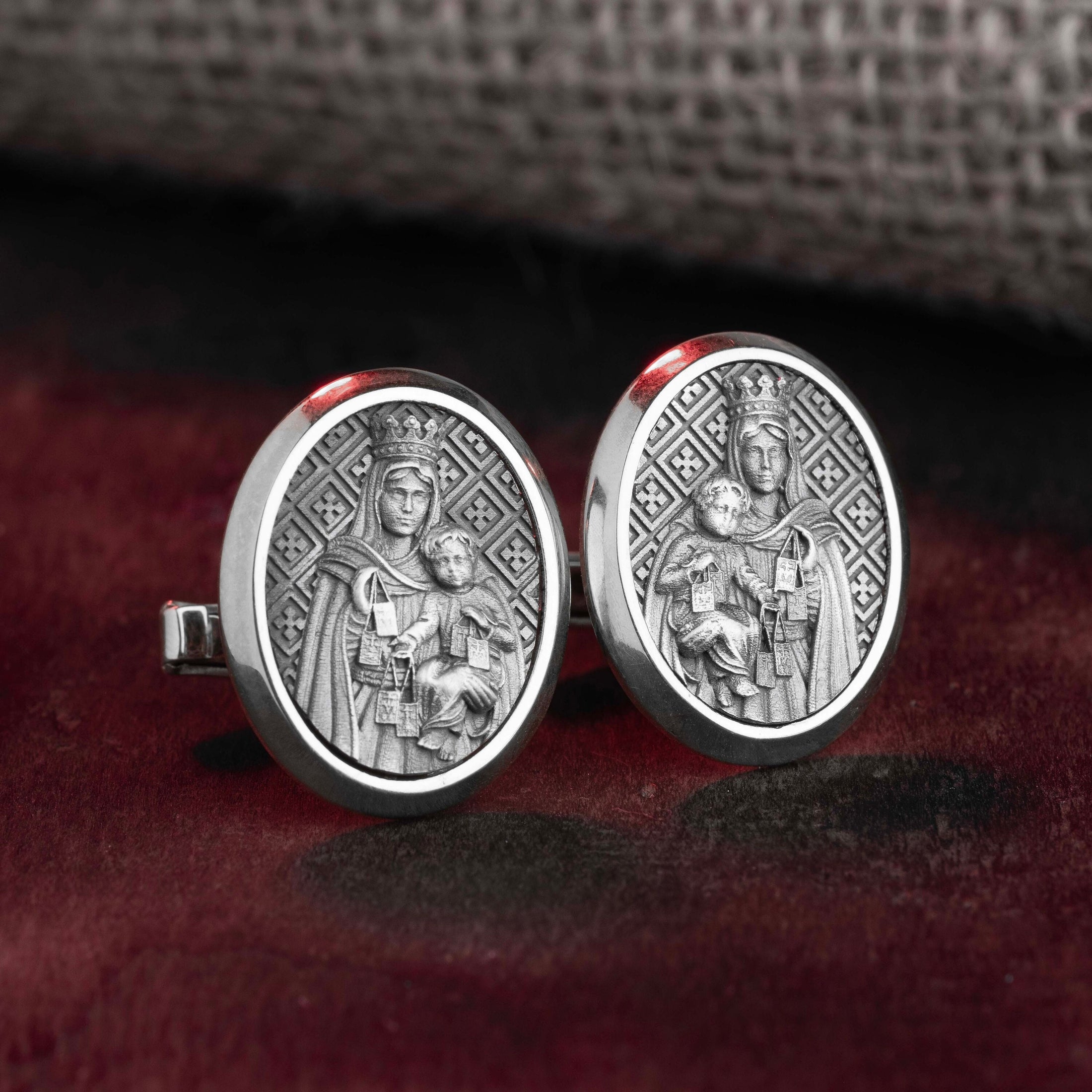 Miraculous Medal Religious Cufflinks