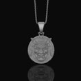 Bild in Galerie-Betrachter laden, Silver Samurai Head Pendant, Symbol of Honor & Warrior Spirit, Unique Japanese Heritage Jewelry Polished Matte
