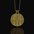 Load image into Gallery viewer, Silver Ankh Necklace with Eye of Providence, Ankh Medallion Design, Symbol of Life & Divine Protection Gold Matte